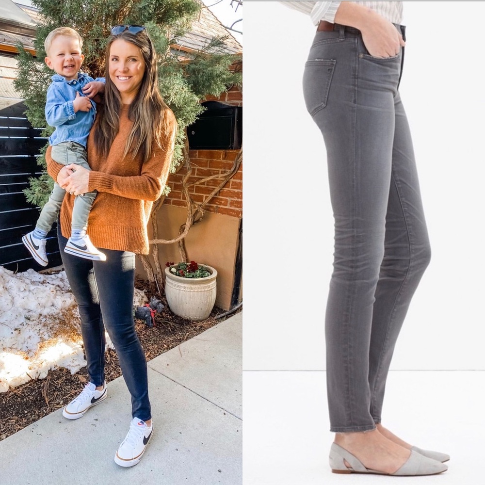 Madewell 9” High Riser Skinny Skinny Gray Jeans size 24 - Picture 1 of 6